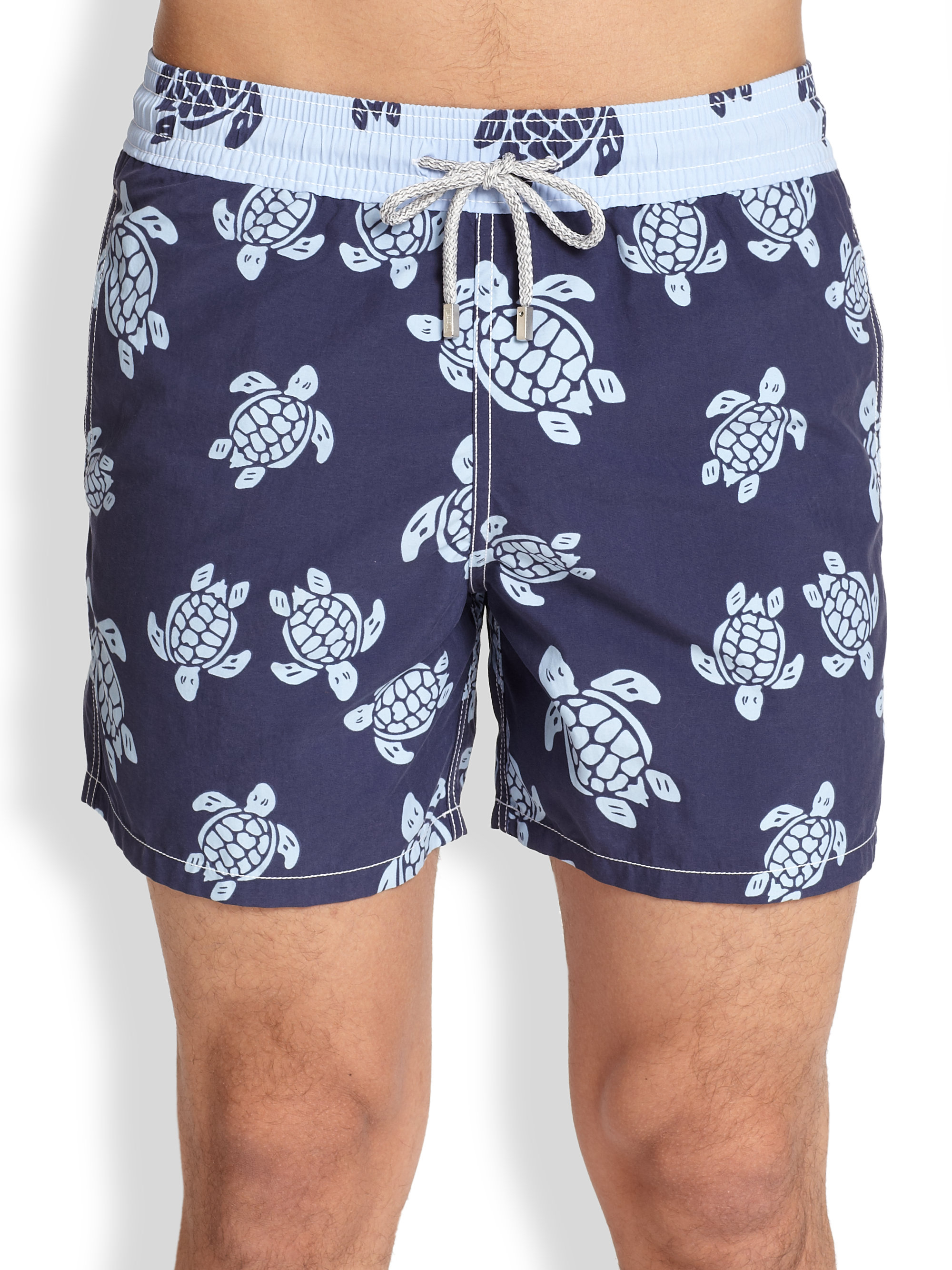 vilebrequin turtle print swim trunks