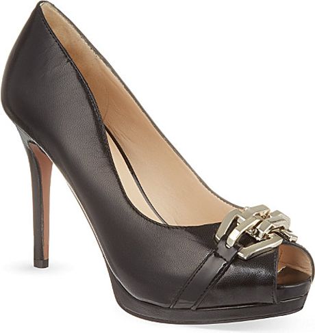 Nine West Finoula Peep-Toe Court Shoes - For Women in Black | Lyst