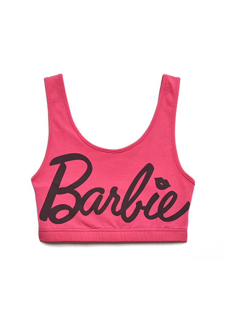 Forever 21 Barbie Girl Crop Top in Pink/Black (Pink) - Lyst