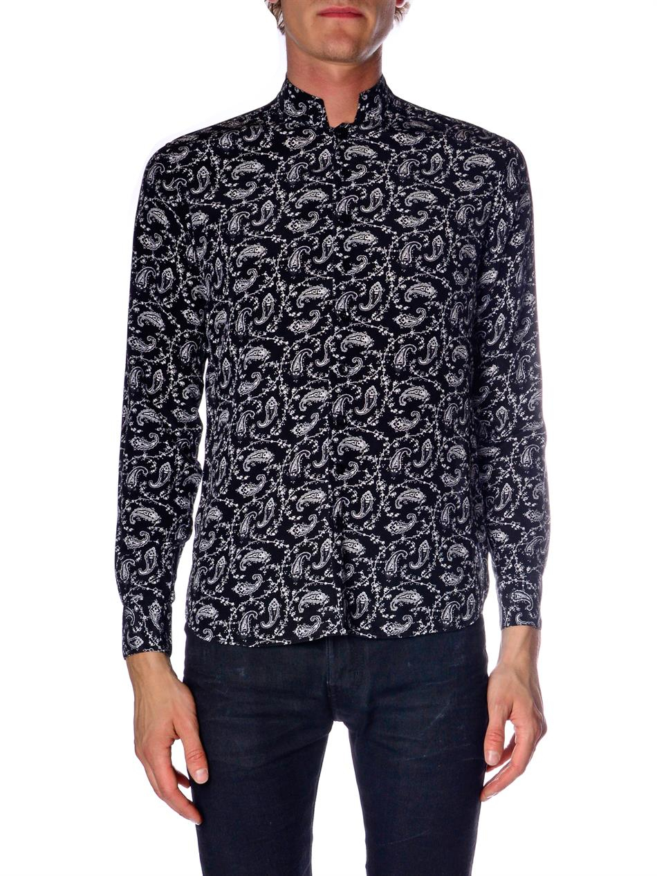 saint laurent paisley shirt