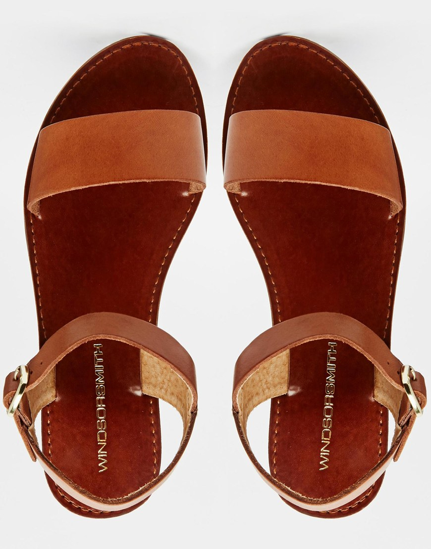 tan leather flats