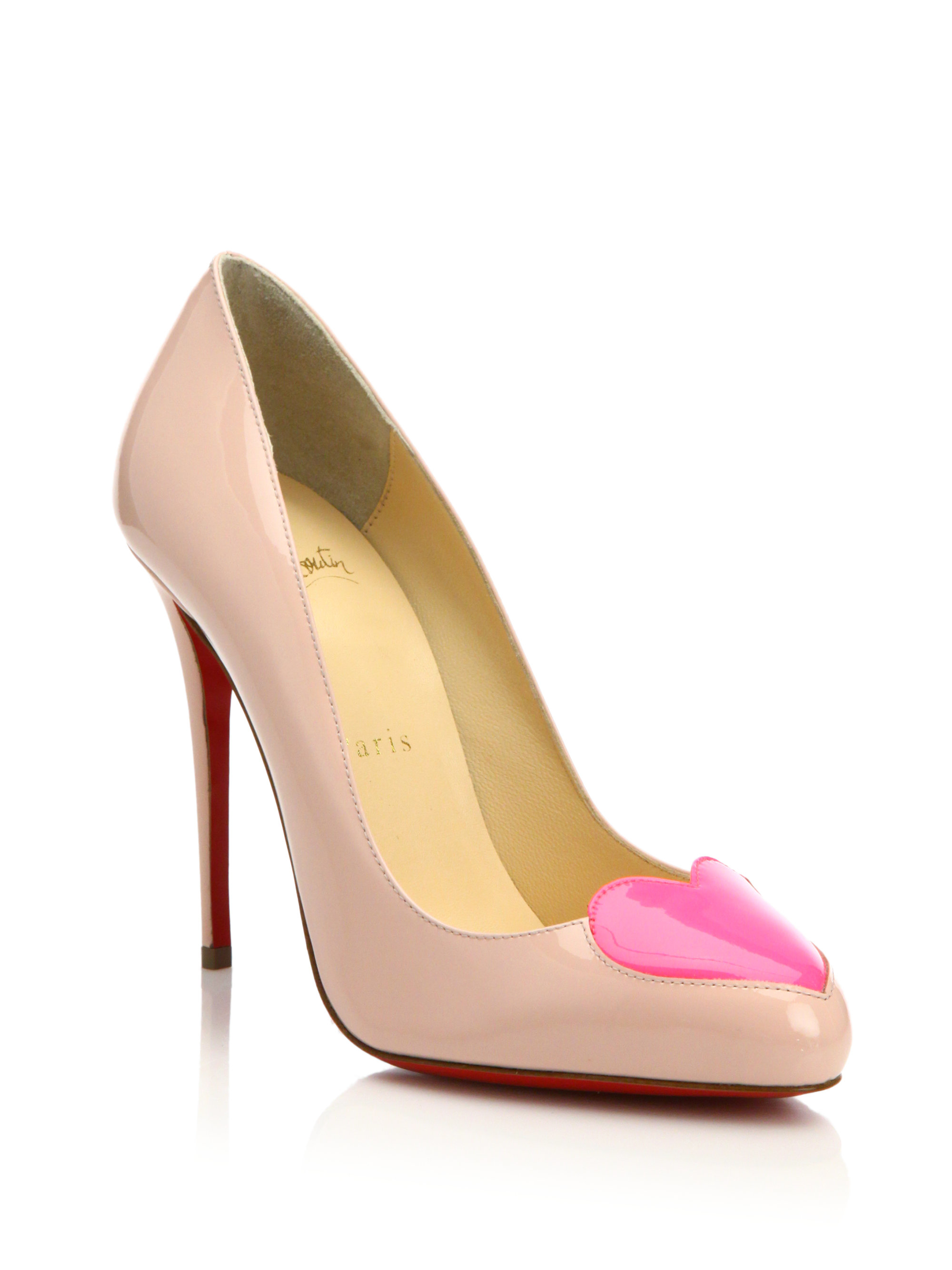 snave animation gør dig irriteret Christian Louboutin Doracora Heart Patent Leather Pumps in Pink - Lyst