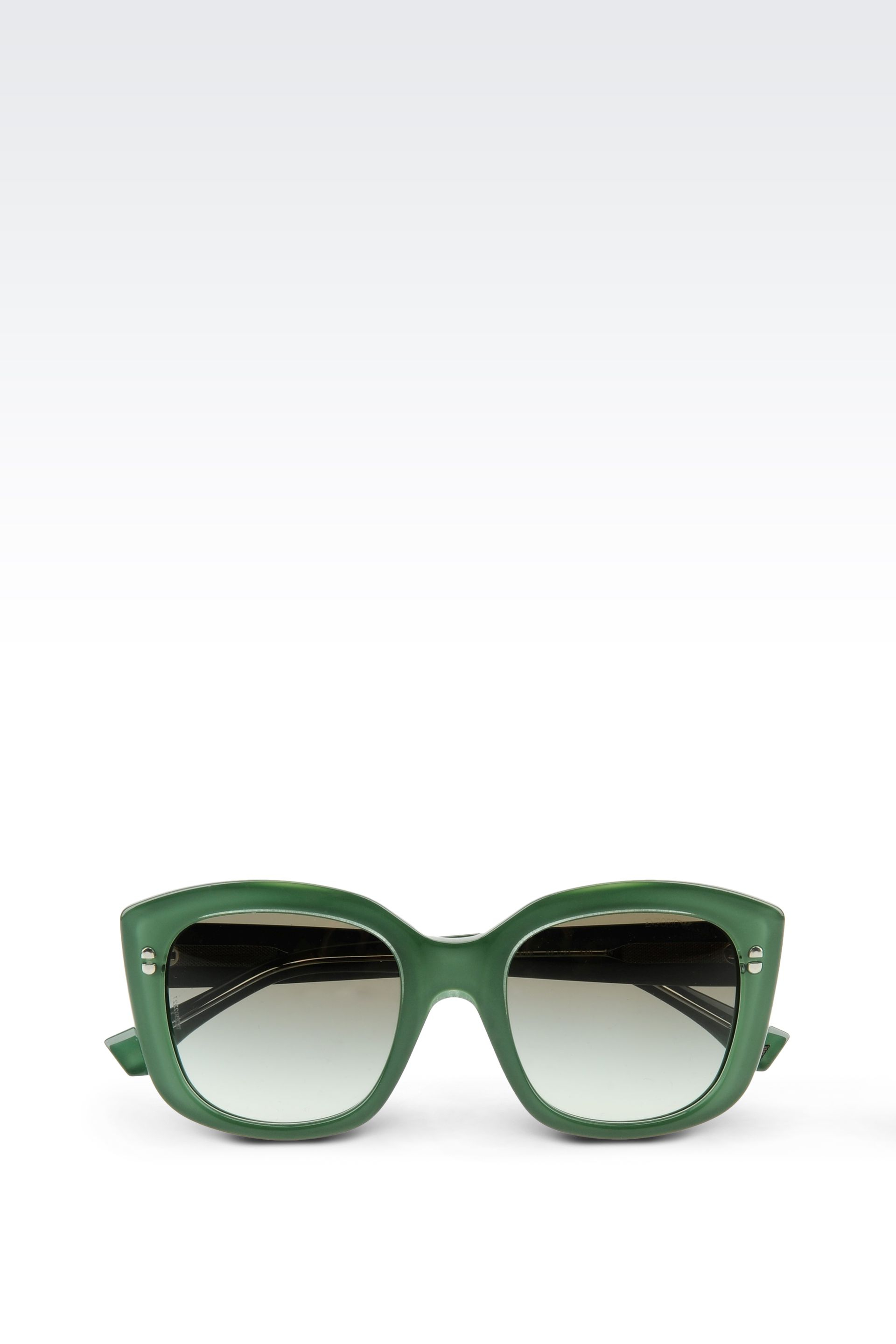 Emporio Armani | Green Sunglasses With Square Graduated Lenses | Lyst