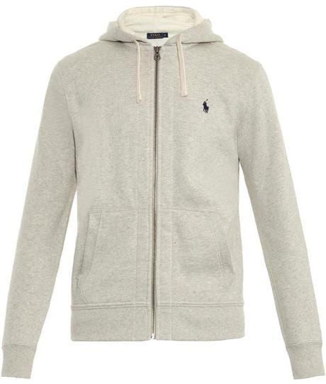 Polo Ralph Lauren Zip-up Hooded Sweatshirt in Gray for Men (Grey) | Lyst