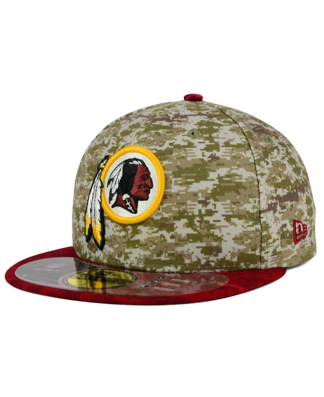 washington redskins camo hat