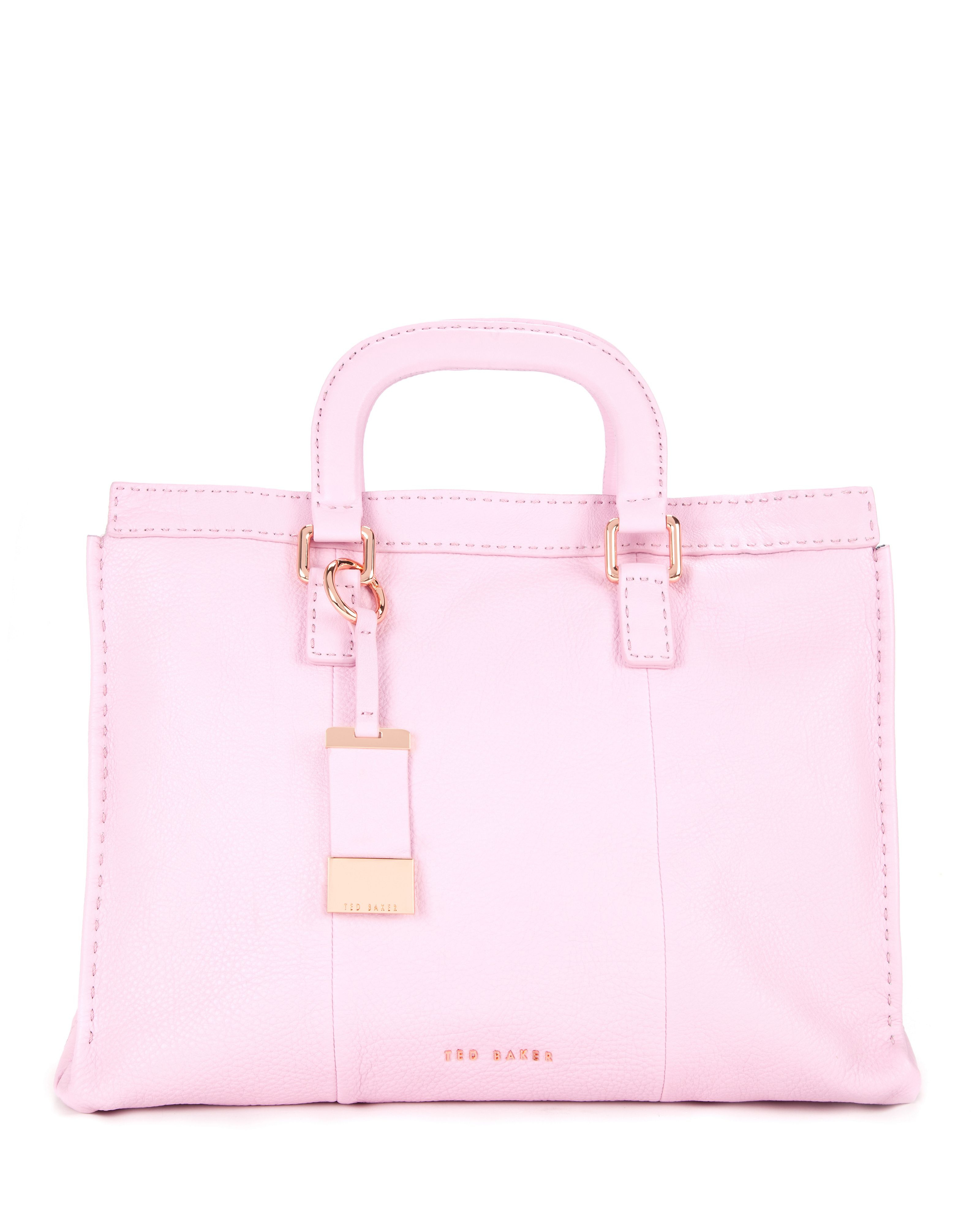 Ted Baker Tottier Leather Stab Stitch Bag in Pink | Lyst