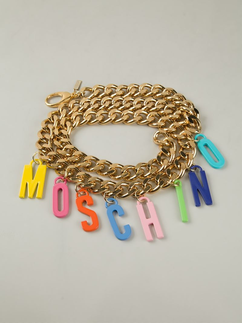 moschino chain belt