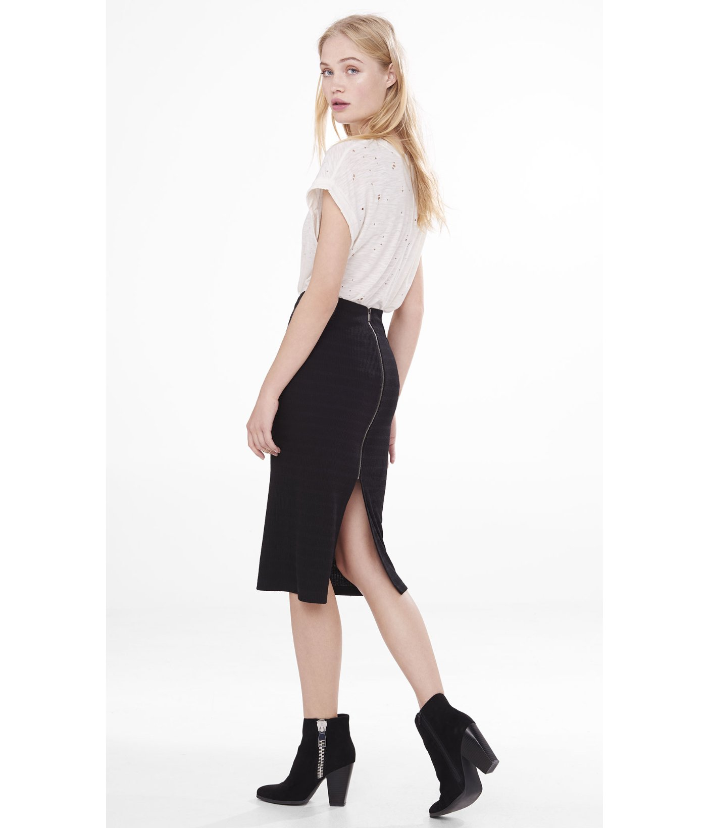 express ribbed skirt