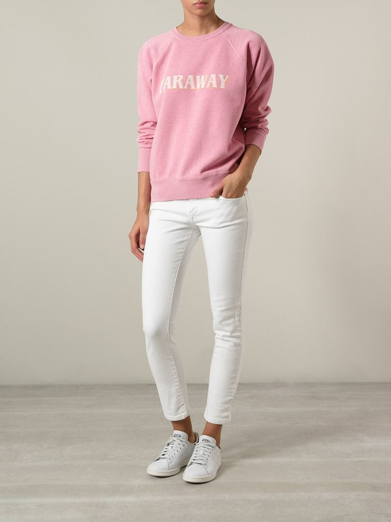 isabel marant pink sweatshirt