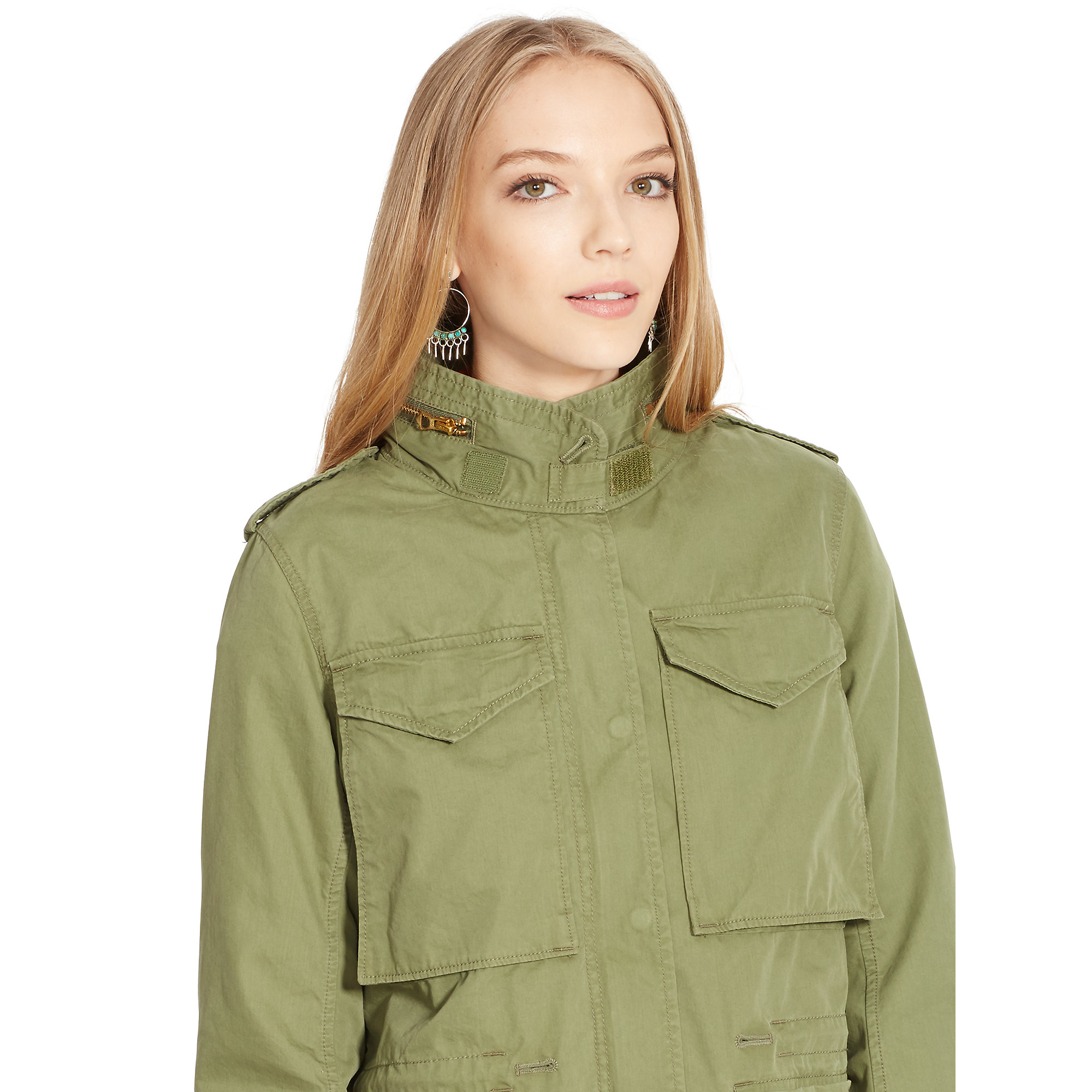 Denim & Supply Ralph Lauren Beaded Steer-head Field Jacket in Army Olive  (Green) - Lyst