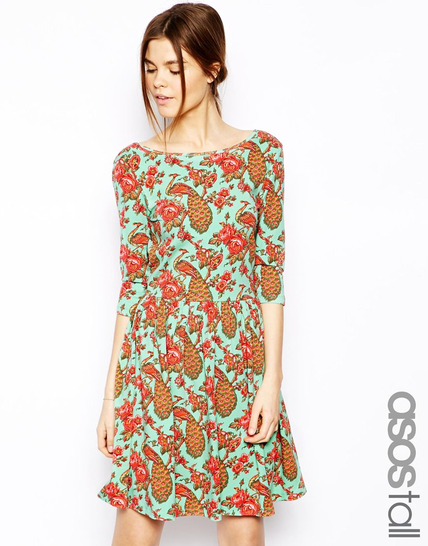 asos peacock dress