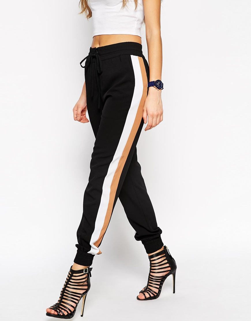 asos side stripe trousers