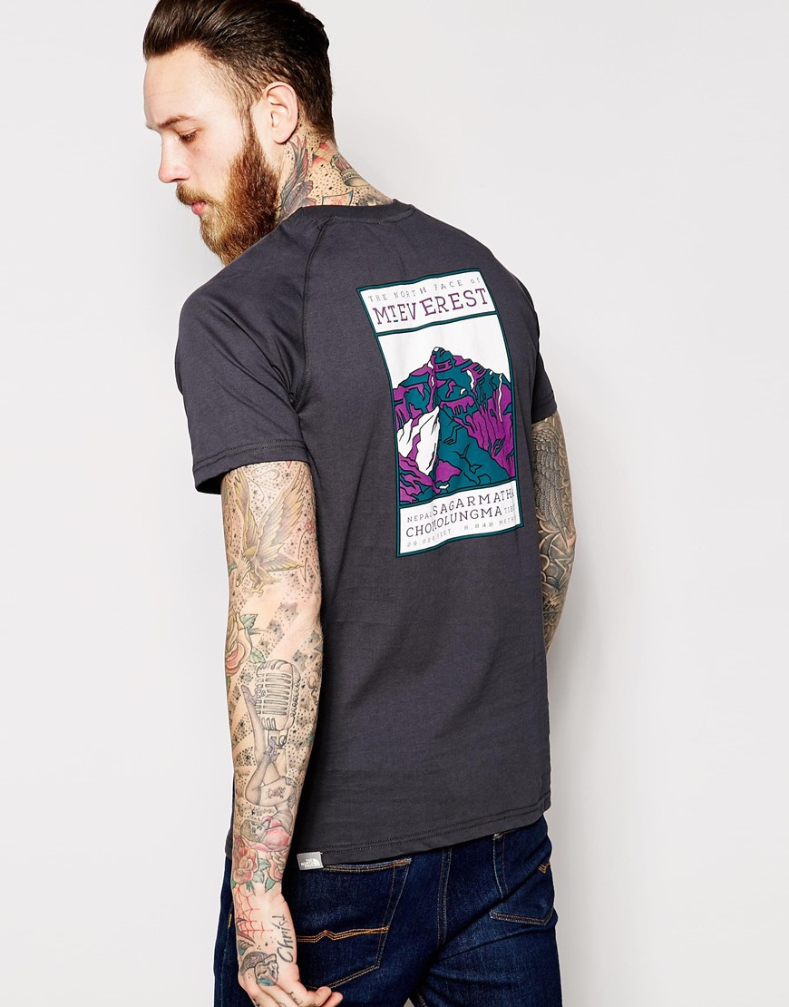 The Face T-shirt With Everest Back Print in Gray for