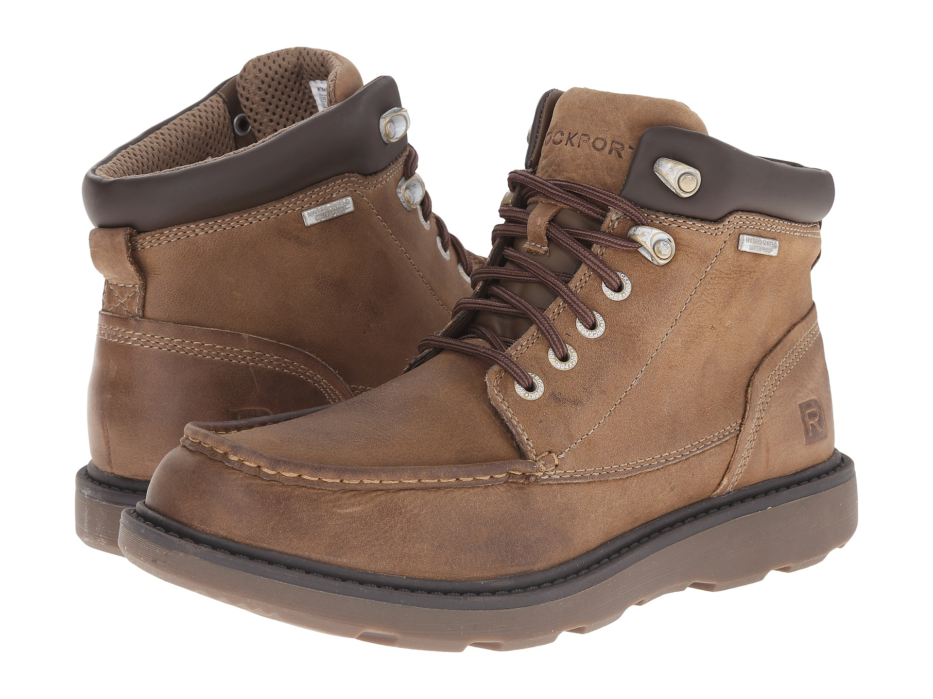 Rockport Leather Boat Builders Waterproof Moc Toe Boot in 