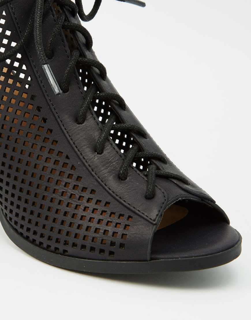 Call It Spring Adreliven Black Peep Toe Shoe Boots Lyst