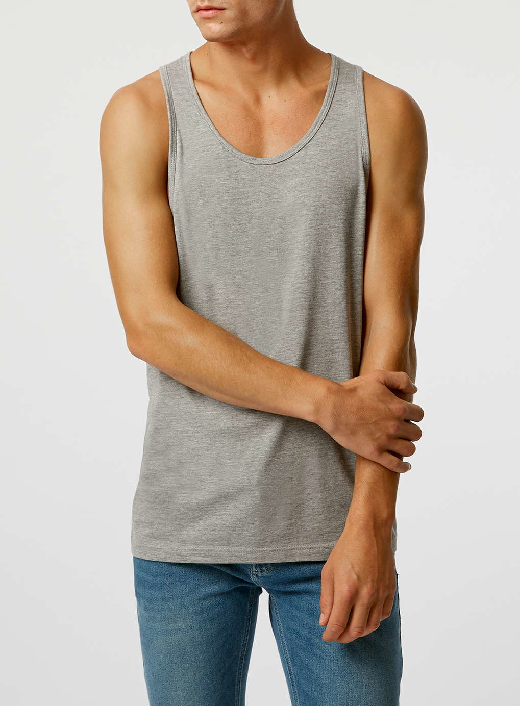 Topman Gray Slim Fit Tank Top in Gray for Men (GREY) Lyst