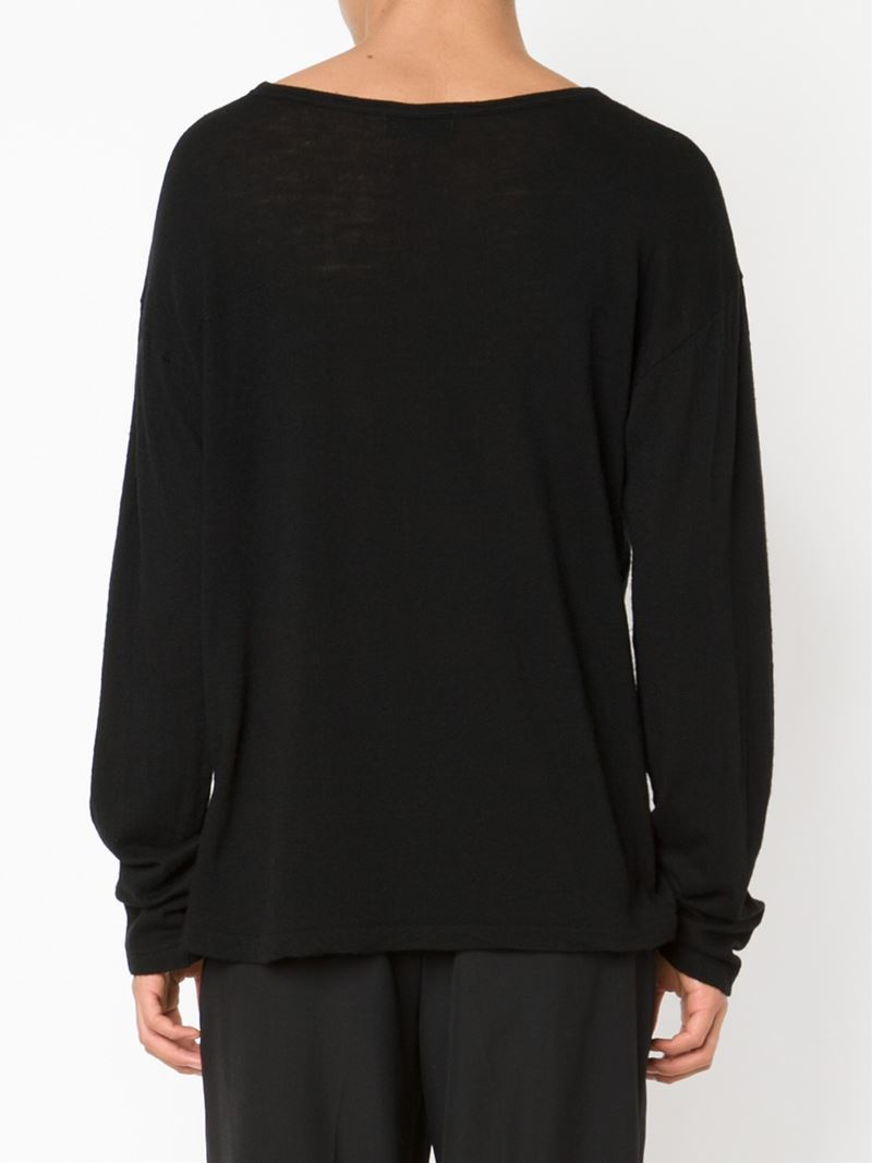 Lyst - Yohji Yamamoto Bird Print Sweater in Black for Men