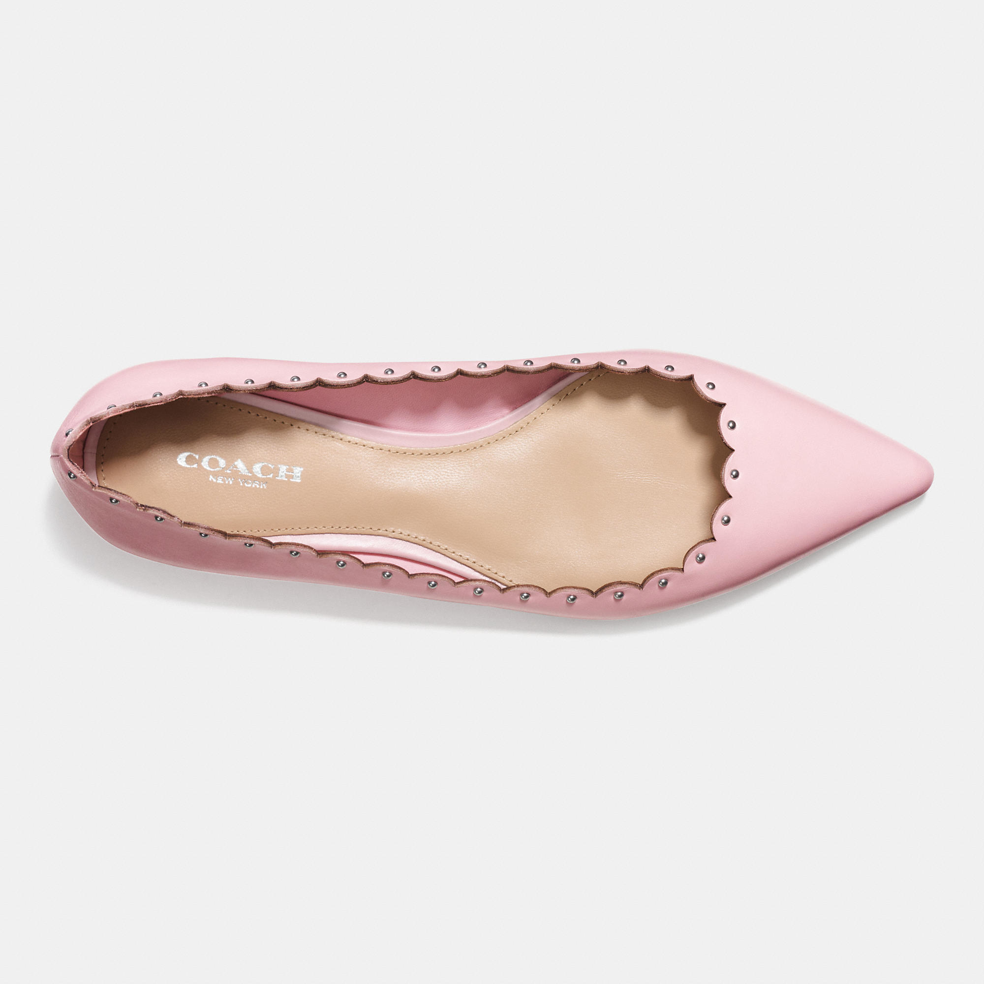 coach pink flats