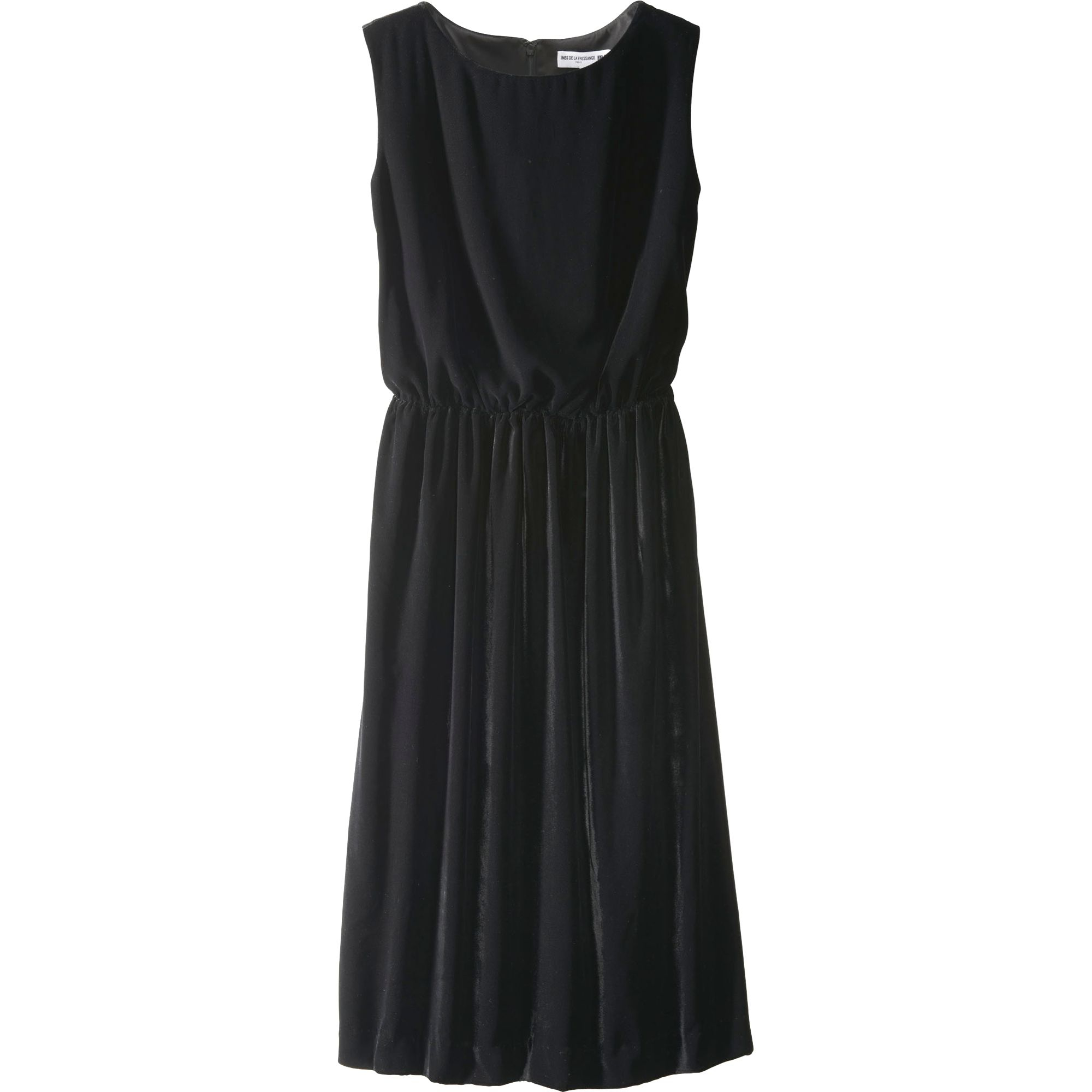 Uniqlo Women Idlf Velvet Sleeveless Dress in Black | Lyst