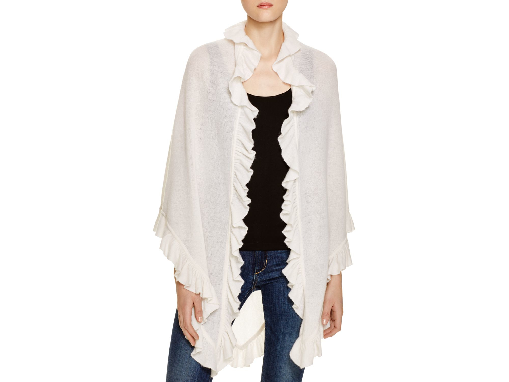 cashmere ruffle wrap