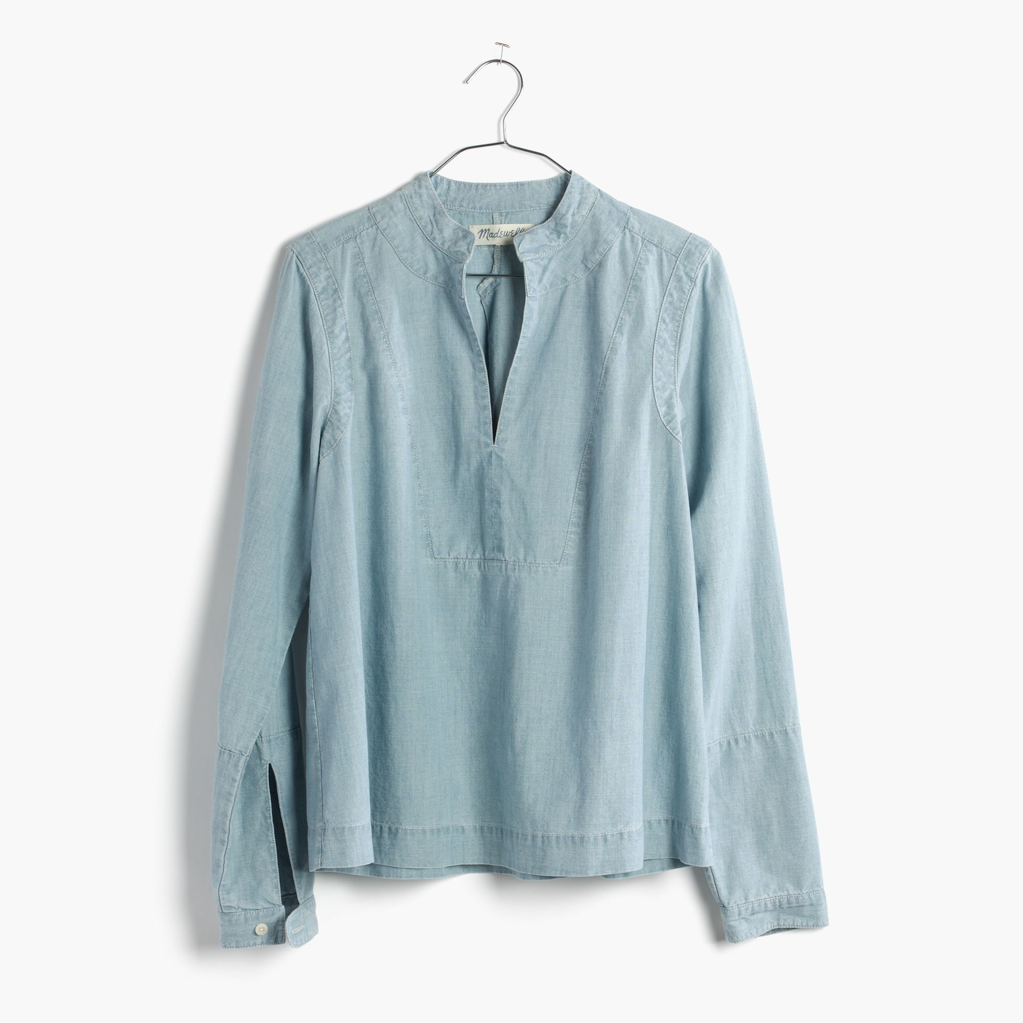 denim popover shirt