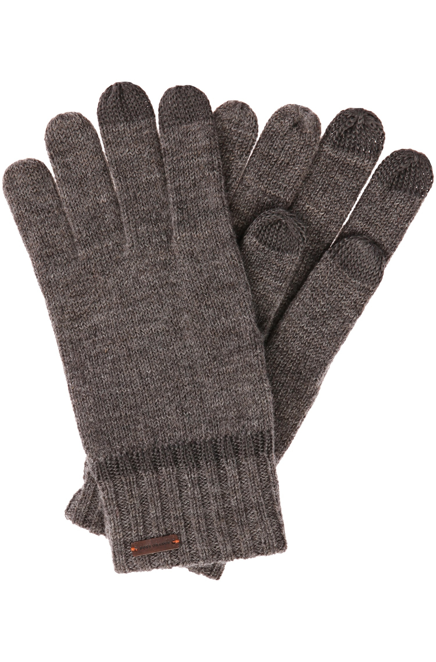Boss orange 'graas' Woolblend Touch Screen Gloves in Gray for Men