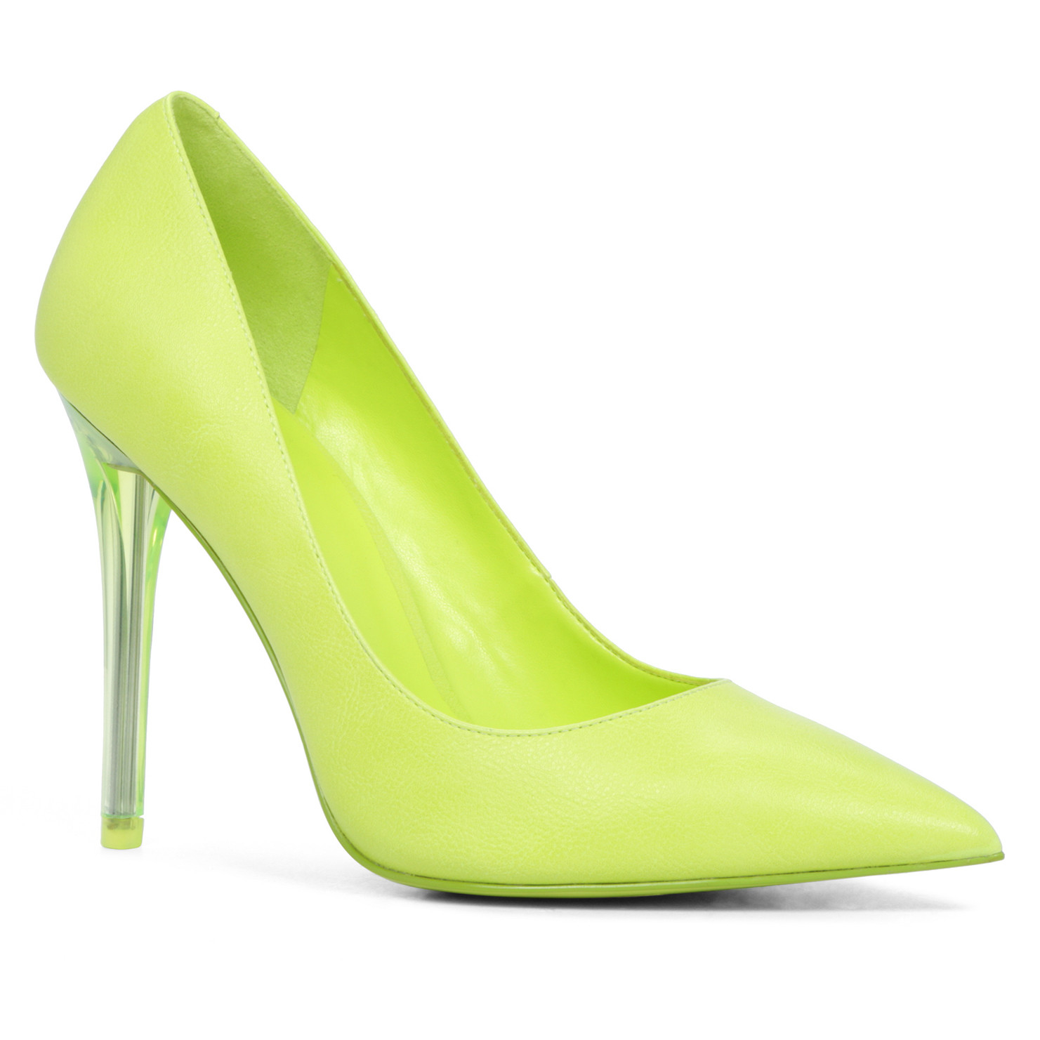 light yellow high heels