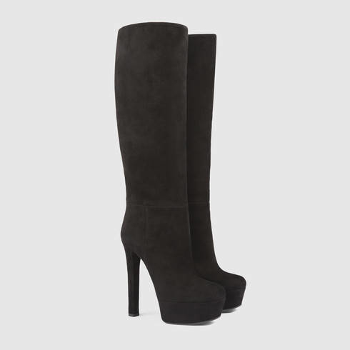 gucci black suede boots