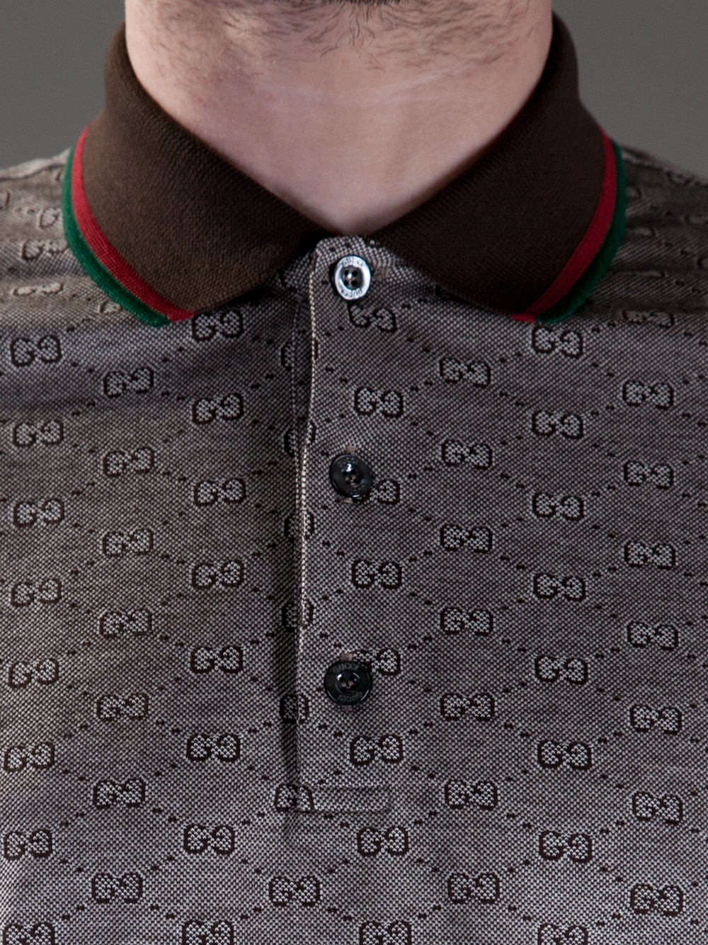 Gucci Monogram Polo Shirt in Brown for 