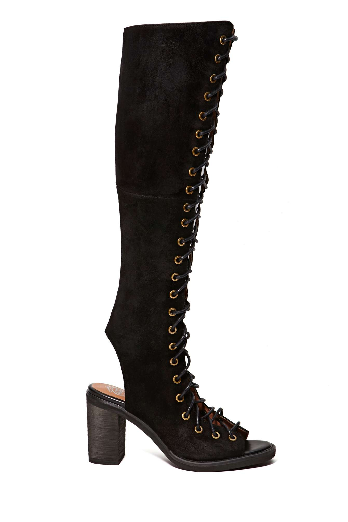 Nasty Gal Jeffrey Campbell Countess Boot - Suede in Black - Lyst