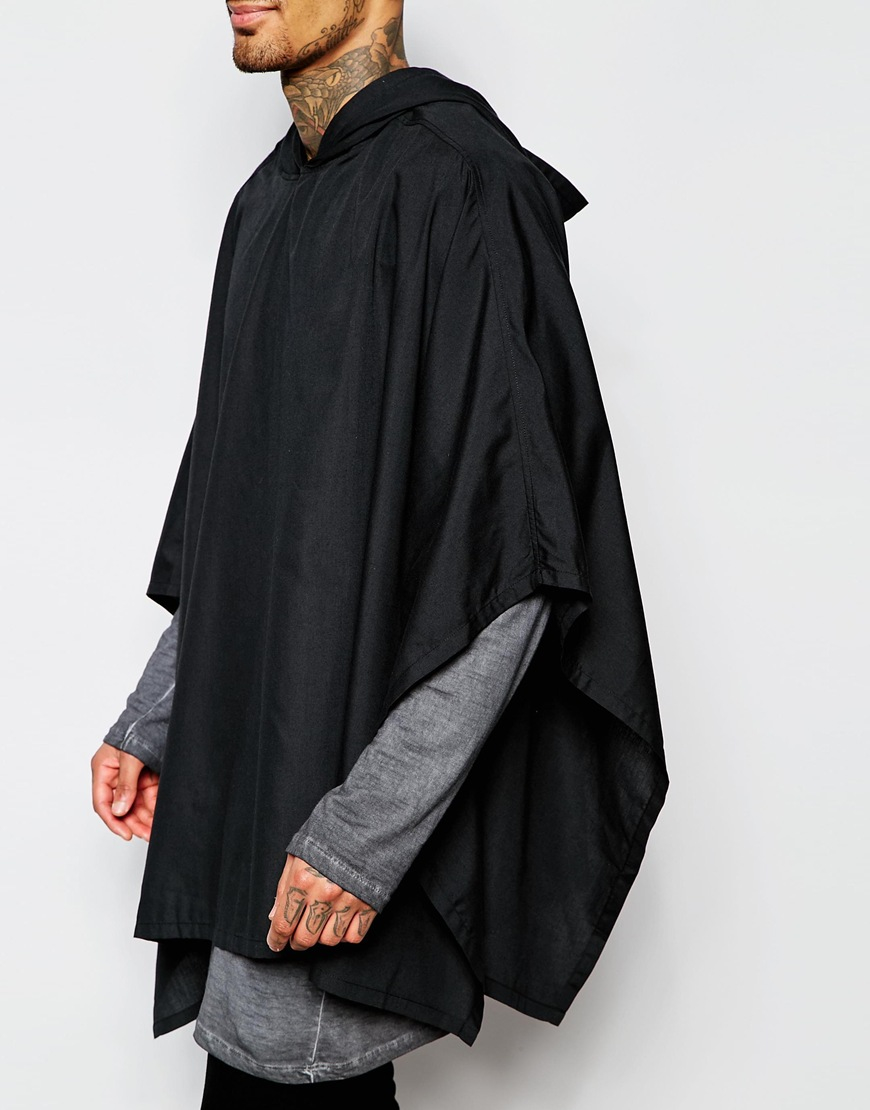 Mens hooded poncho cape Clearance