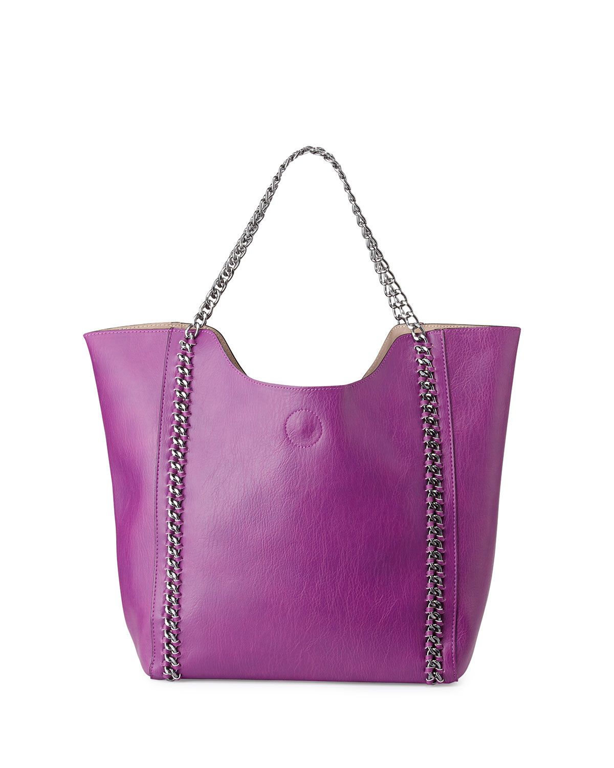 Lyst - Neiman Marcus Hanelli Chain-trim Tote Bag in Purple