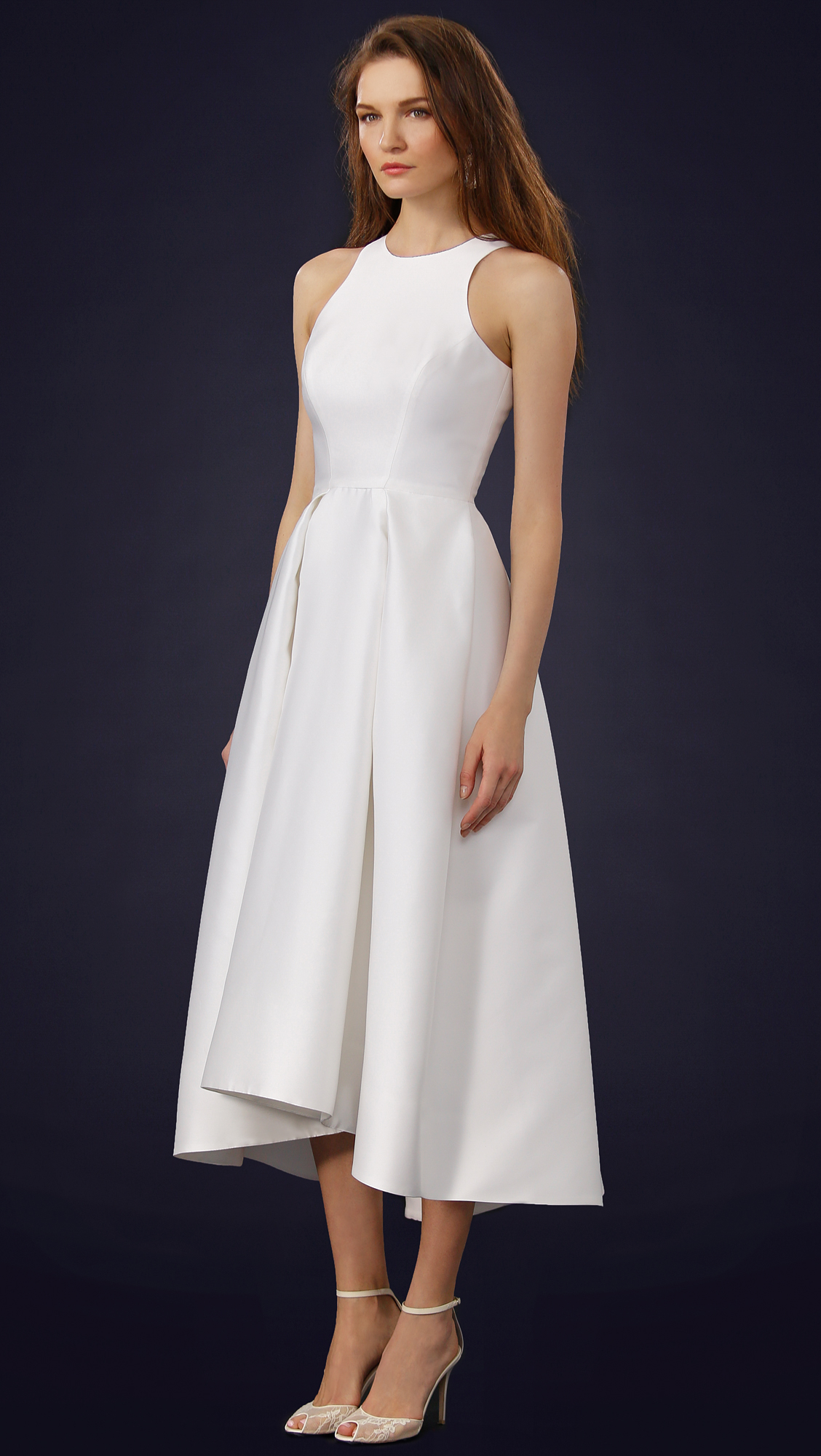 White Tea Length Dress