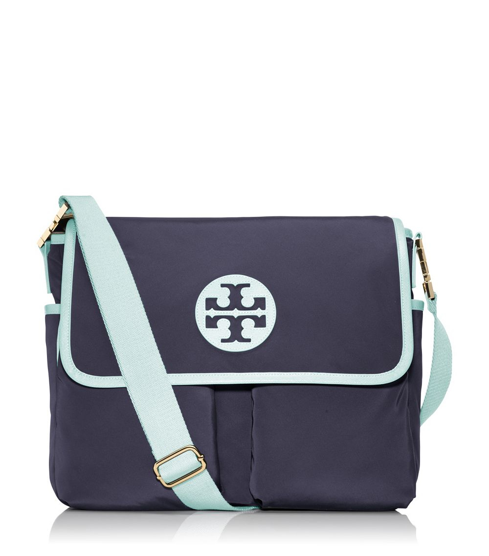 Lyst Tory Burch Soft Nylon Messenger Baby Bag In Blue Gallery