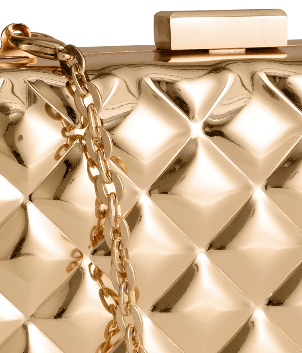 H&M Metal Clutch Bag in Gold (Metallic) | Lyst