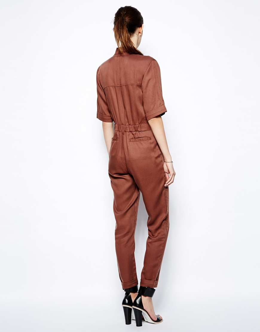 Lyst - Asos Jumpsuit in Utility Style in Brown
