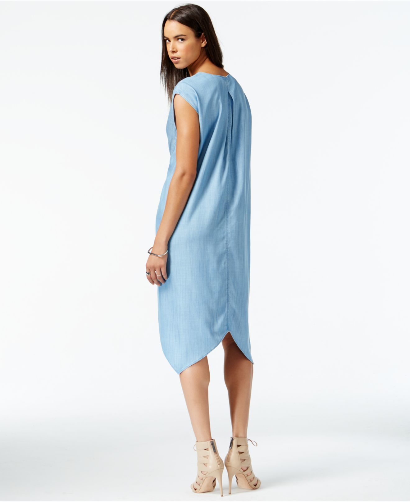chambray sheath dress