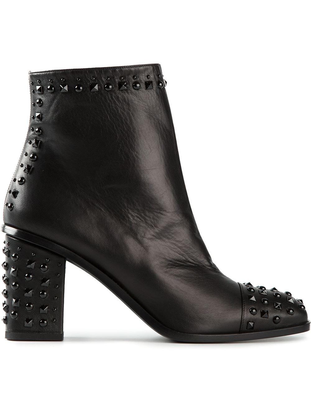Alexander Mcqueen Studded Ankle Boots in Black | Lyst