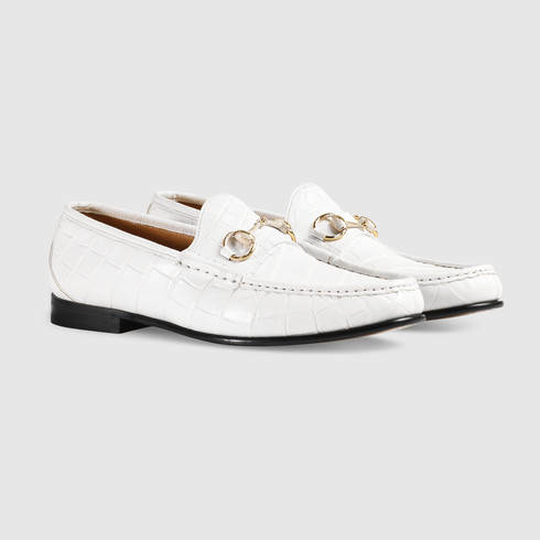 gucci white loafers mens