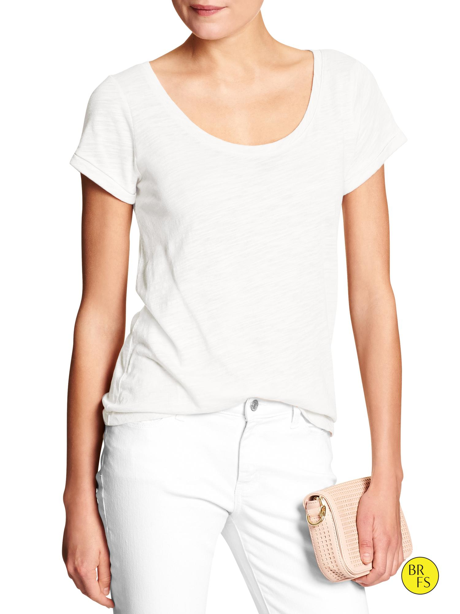 Banana republic Factory Malibu SlubKnit Tee in White Lyst
