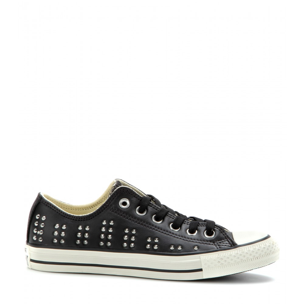 black studded converse