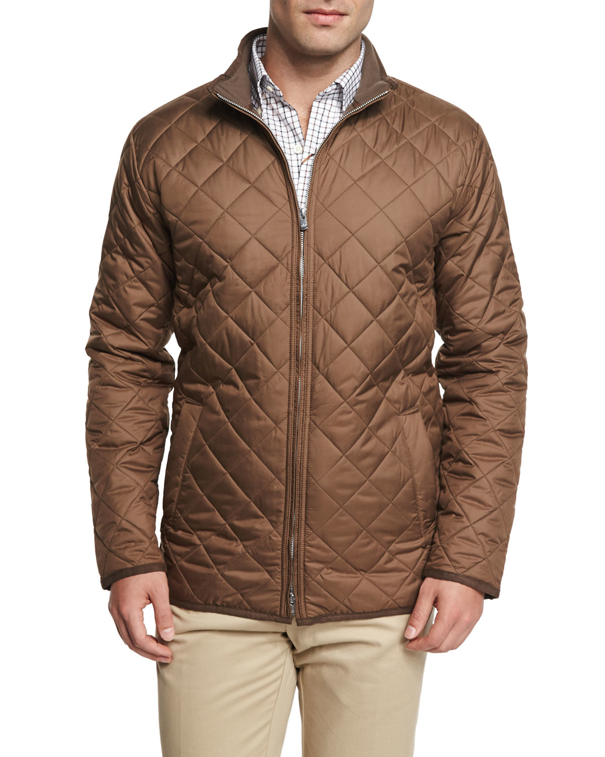 Peter millar Chesapeake Lightweight Quilted Jacket in Brown for Men Lyst