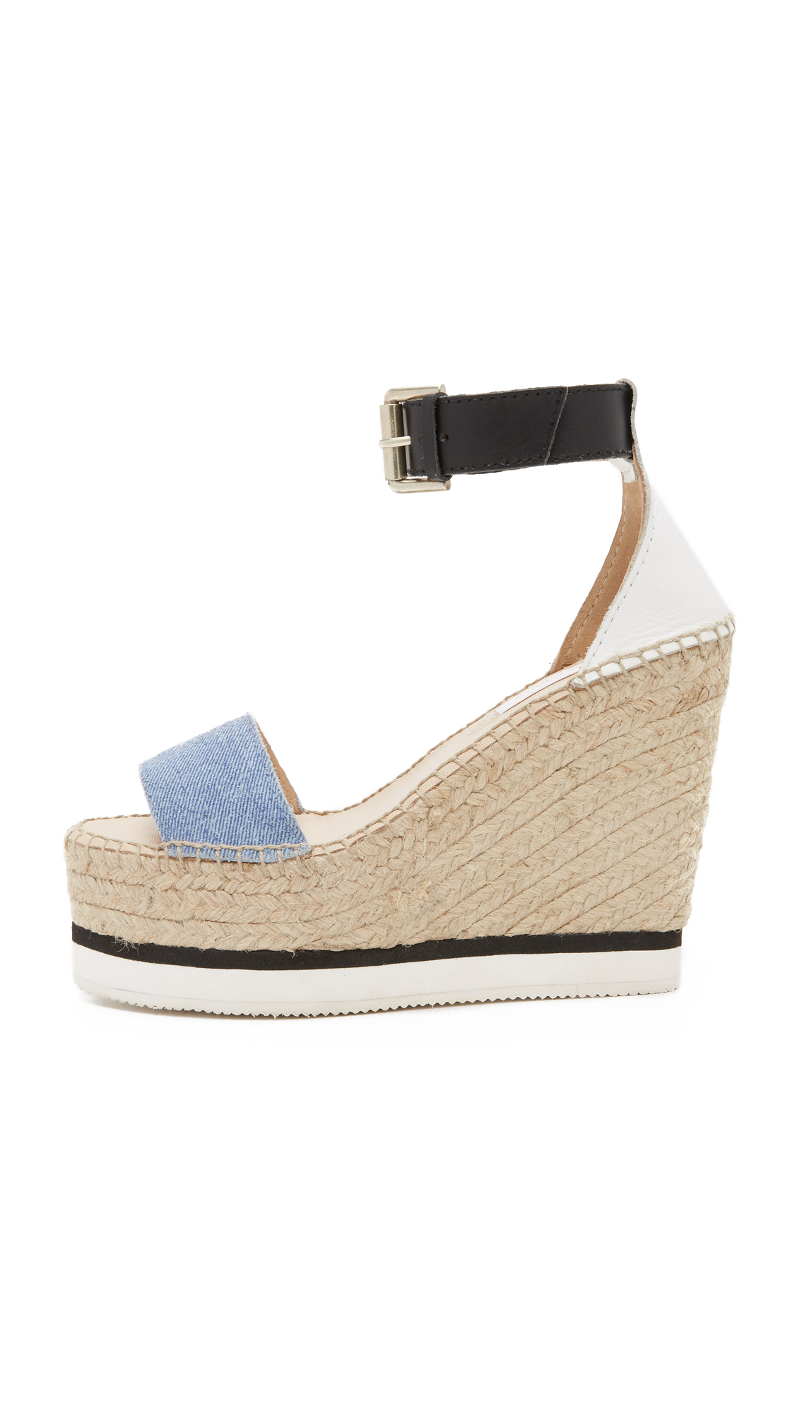 Lyst - See By Chloé Glyn Espadrille Wedge Sandals in Blue