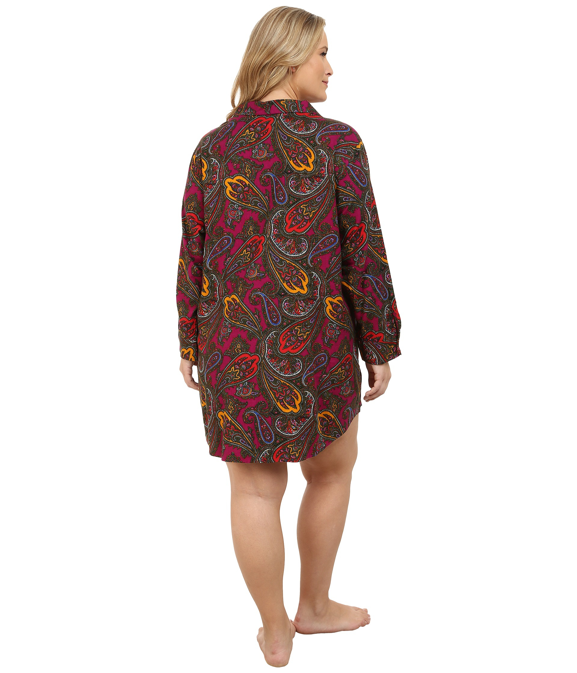 Lauren by Ralph Lauren Plus Size Flannel Sleepshirt Lyst