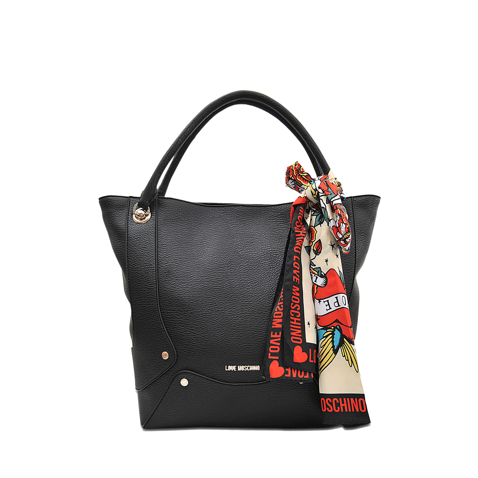 Love Moschino I Love Scarf Tote in Black Lyst