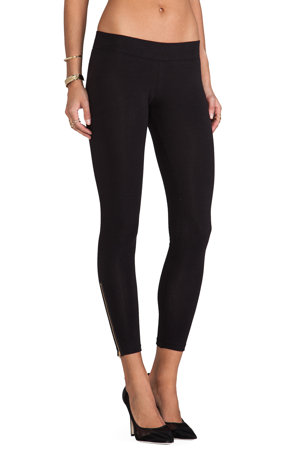 LNA Zipper Legging in Black Lyst