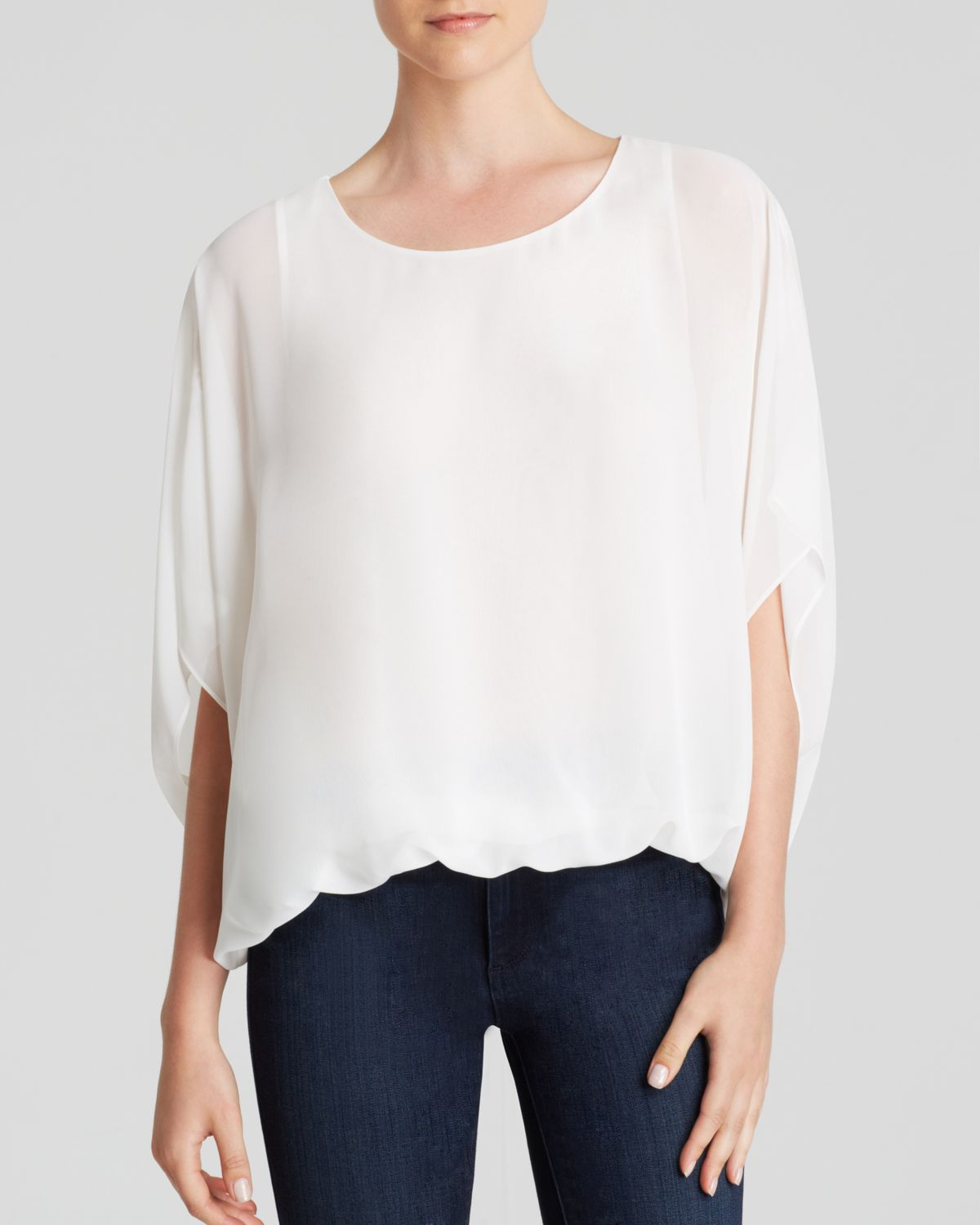 Vince Camuto Batwing Blouse in White Lyst