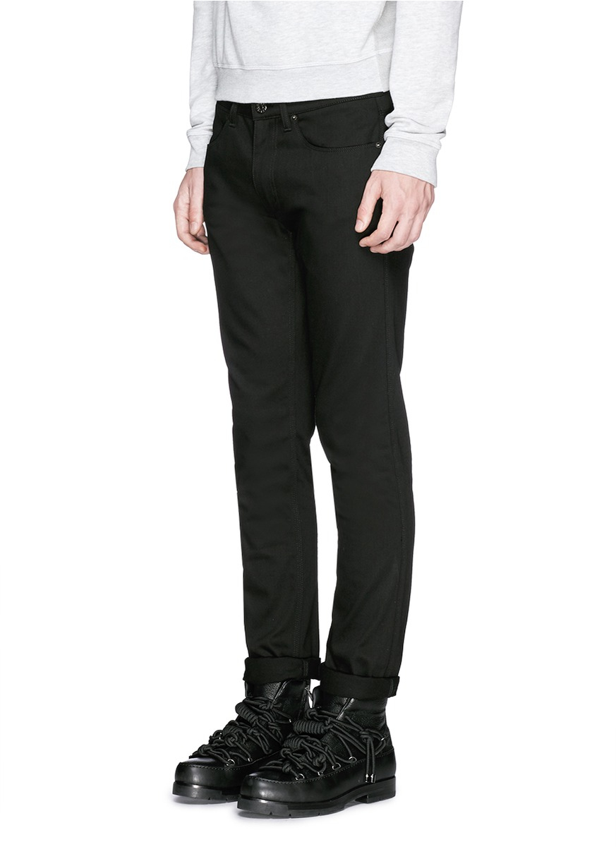 Acne Studios Denim Roc Used Cash Slim Fit Jeans in Black for Men - Lyst