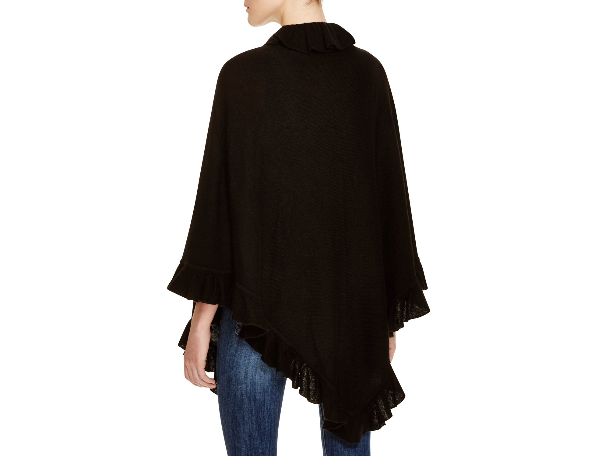 Minnie Rose Cashmere Ruffle Wrap in 