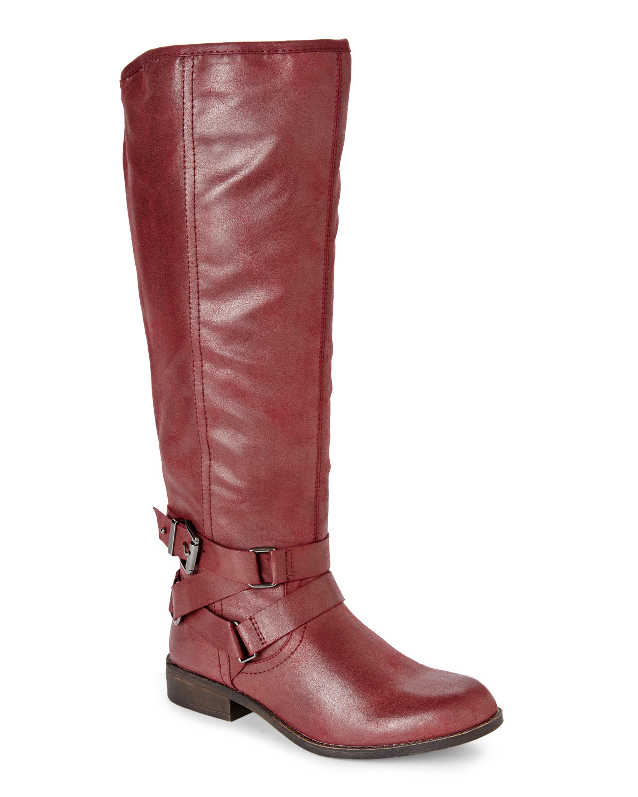 womens burgundy riding boots